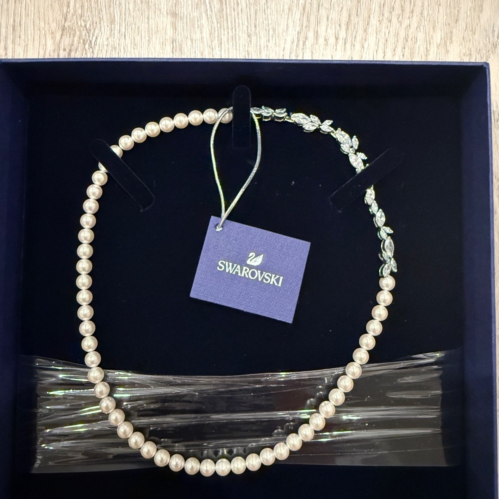 Swarovski Pearl and Crystal Accent Necklace